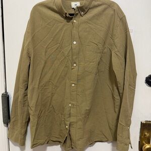 H&M Khaki Regular Fit Shirt